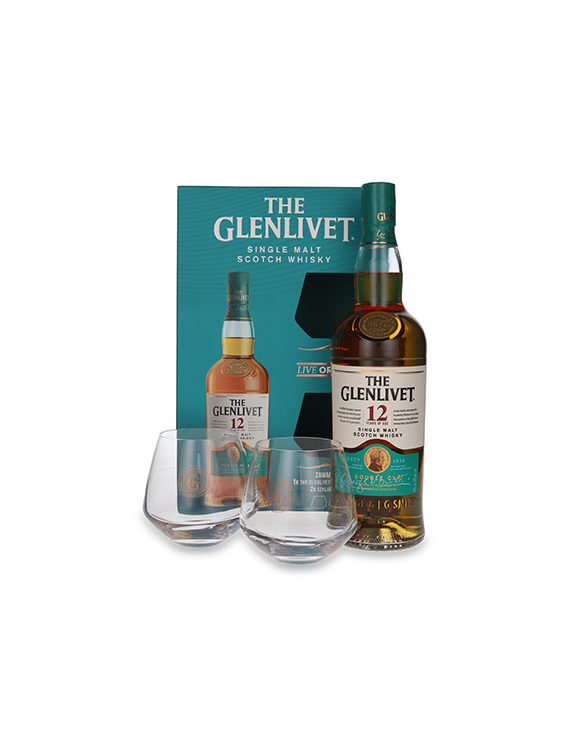 Whisky Glenlivet 12YO Double Oak + Szklanki