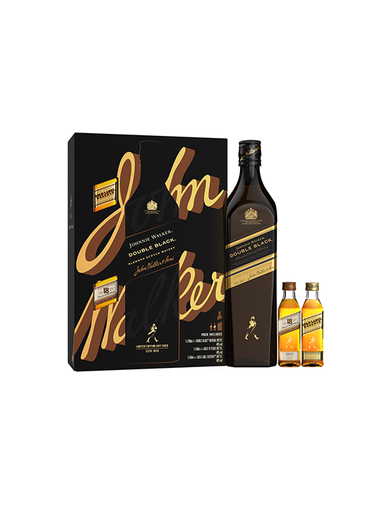 Whisky Johnnie Walker Double Black 0,7L z miniaturkami 2x0,05L