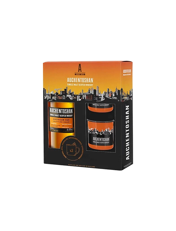 Whisky Auchentoshan American Oak zestaw z dwoma kubkami
