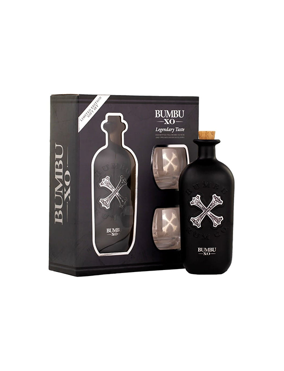 Rum Bumbu X.O. 0,7L 40% ze szklankami