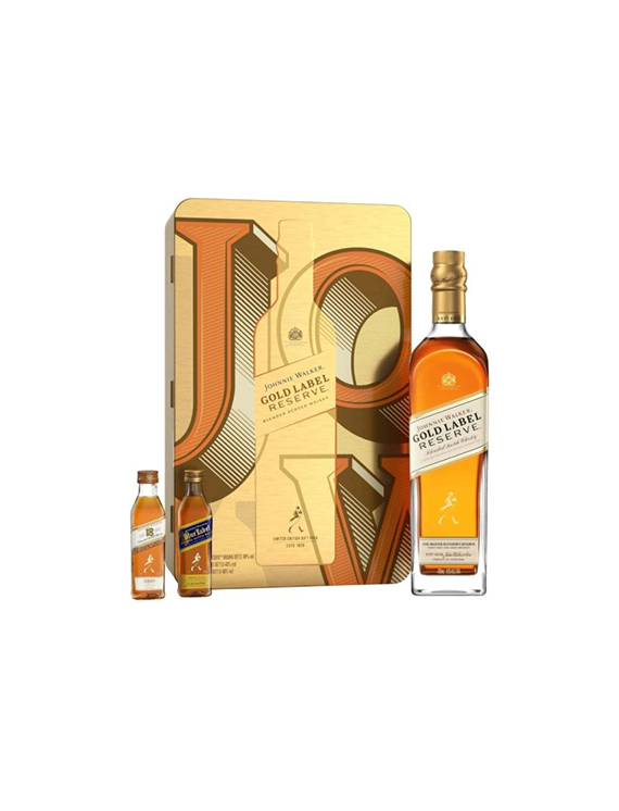 Whisky Johnnie Walker Gold Label 0,7L z Miniaturkami