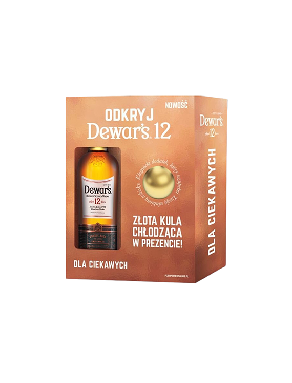 Whisky Dewar's 12YO z kulą chłodzącą 0,7L 40%