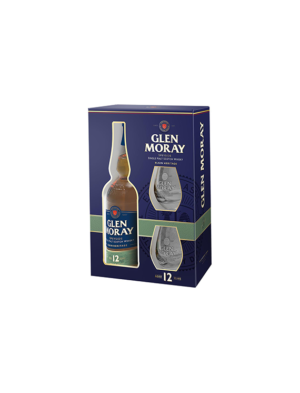Whisky Glen Moray 12YO 0,7L 40% ze szklankami