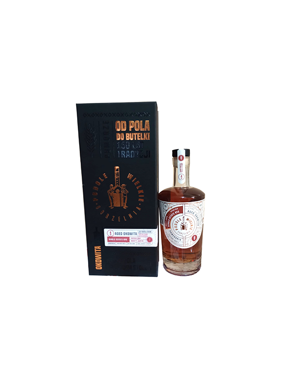 Okowita Podole Wielkie Żyto 4YO EX-TOKAJ CASK 0,7L 44% w opakowaniu