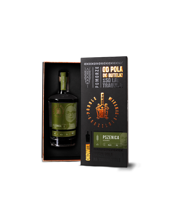 Okowita Podole Wielkie Pszenica 2021 0,7L 43% w opakowaniu