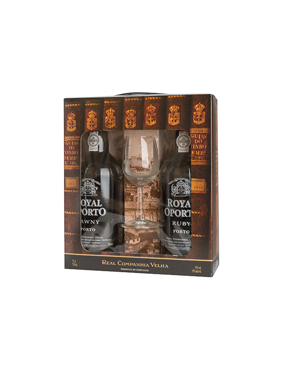 Wino Royal Oporto Tawny + Ruby z kieliszkiem