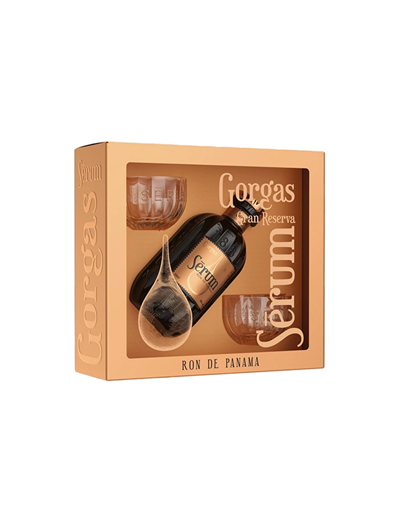 Rum Serum Gorgas Gran Reserva ze szklankami 0,7L 40%