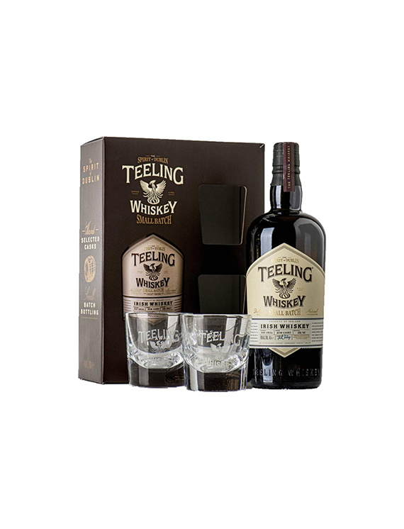 Whiskey Teeling Small Batch Rum Cask ze szklankami 0,7L 46%
