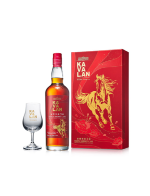 Whisky Kavalan Triple Sherry Cask Year of the Horse 2026 + Kieliszek